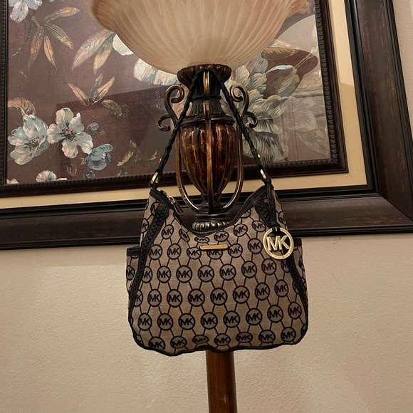 MICHAEL Michael Kors Handbags - MICHAEL Michael Kors Black and Brown Logo Bag